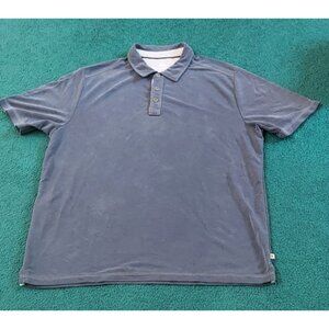 Tommy Bahama Men's Polo Shirt Short Sleeve Blue Tencel Lyocel Size Large